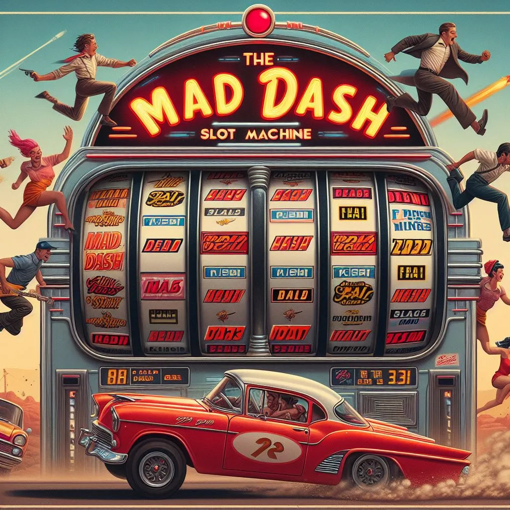 Участники гонки пробегают мимо нового игрового автомата Mad Dash Участники гонки пробегают мимо нового игрового автомата Mad Dash