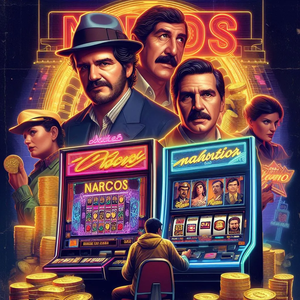 Главные герои сериала Наркос и новый игровой аппарат Narcos Главные герои сериала Наркос и новый игровой аппарат Narcos