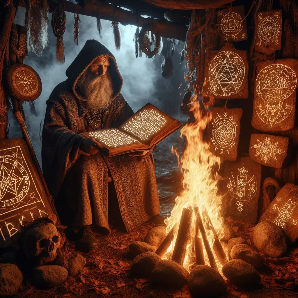 Рунный кузнец изучает символы нового игрового автомата The Runemakers DoubleMax Рунный кузнец изучает символы нового игрового автомата The Runemakers DoubleMax