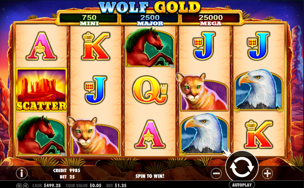 Новый игровой автомат на деньги - Wolf Gold (Волчье золото) Новый игровой автомат на деньги - Wolf Gold (Волчье золото)